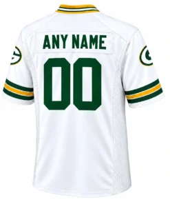 Green Bay Packers White Jersey – back view