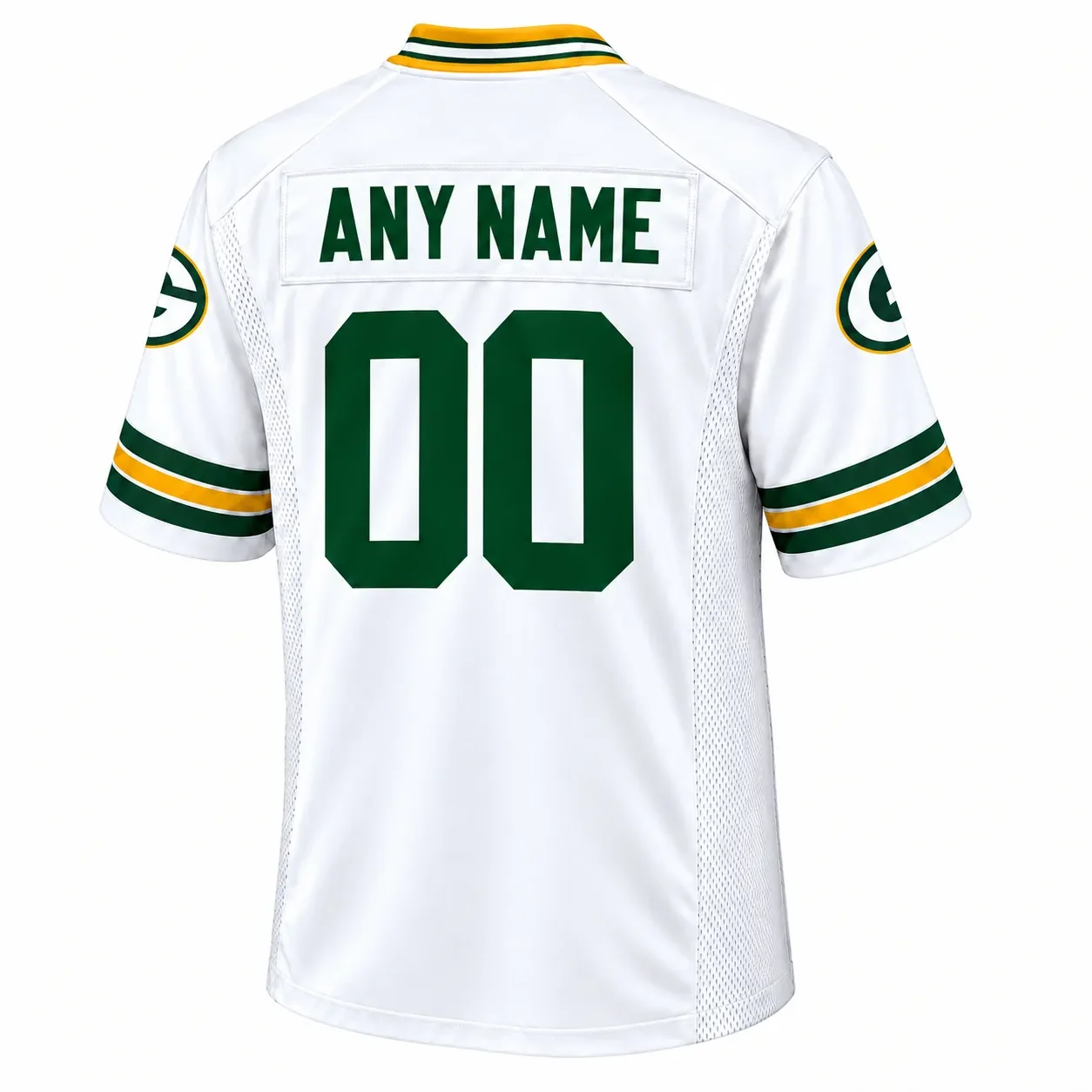 Green Bay Packers White Jersey – back view