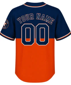 Houston Astros Navy Custom Jersey – back view