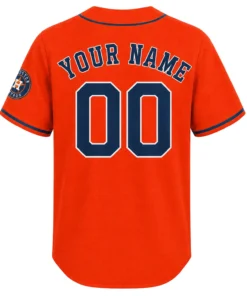 Houston Astros Orange Custom Jersey – back view