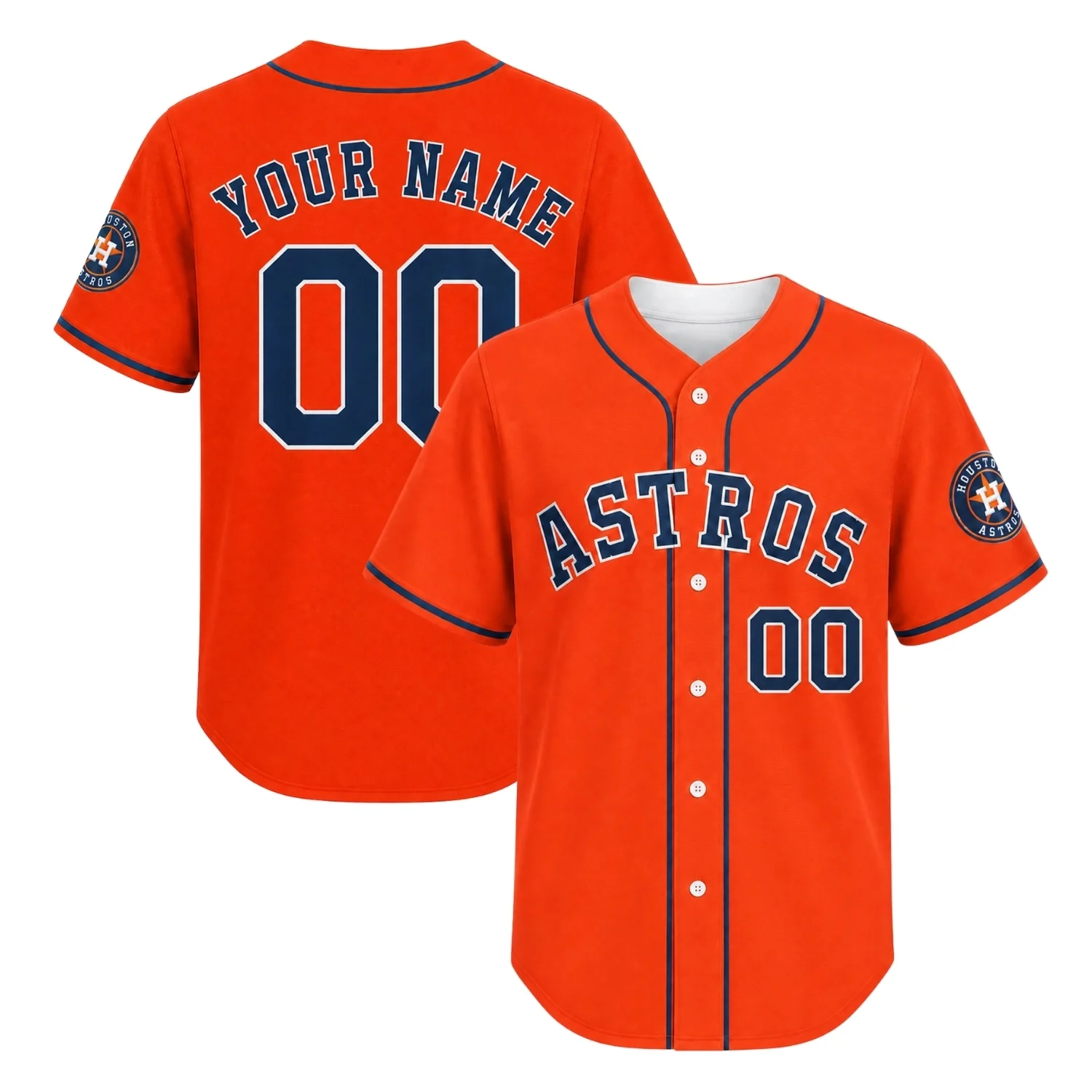 Houston Astros Orange Custom Jersey