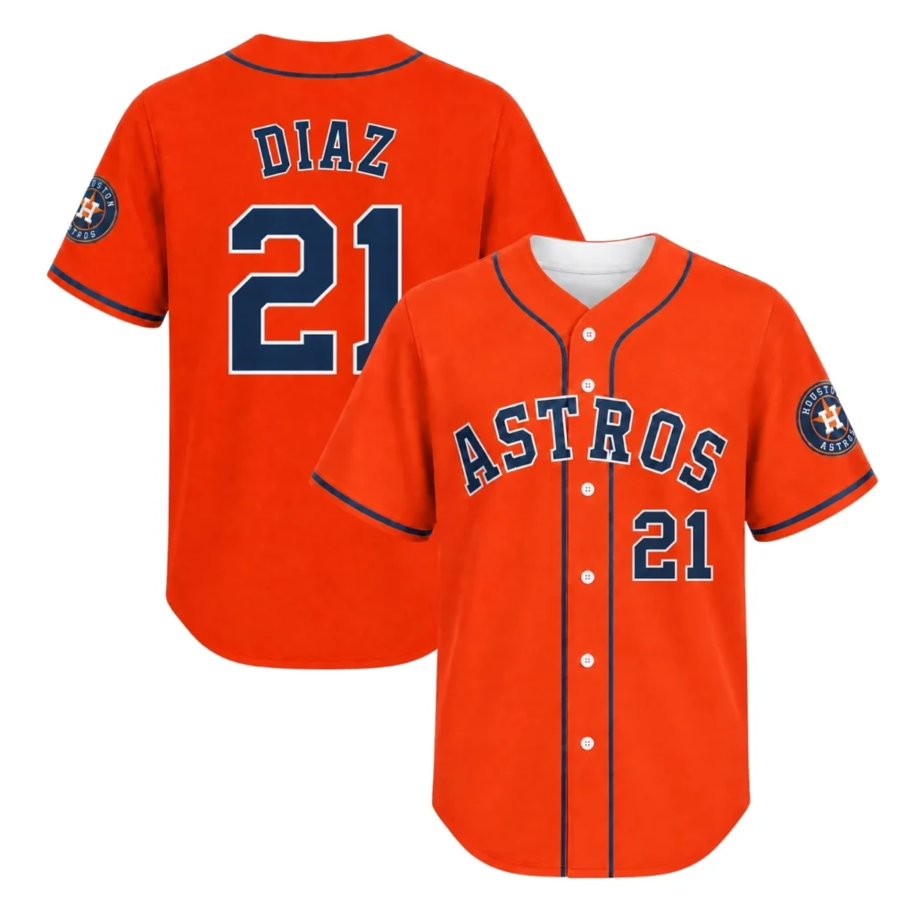 Houston Astros Yainer Diaz Orange Alternate Jersey – Stadium Ready Fan Style