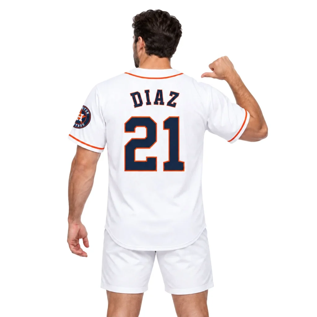 Houston Astros Yainer Diaz White Home Jersey – Season Pride Edition