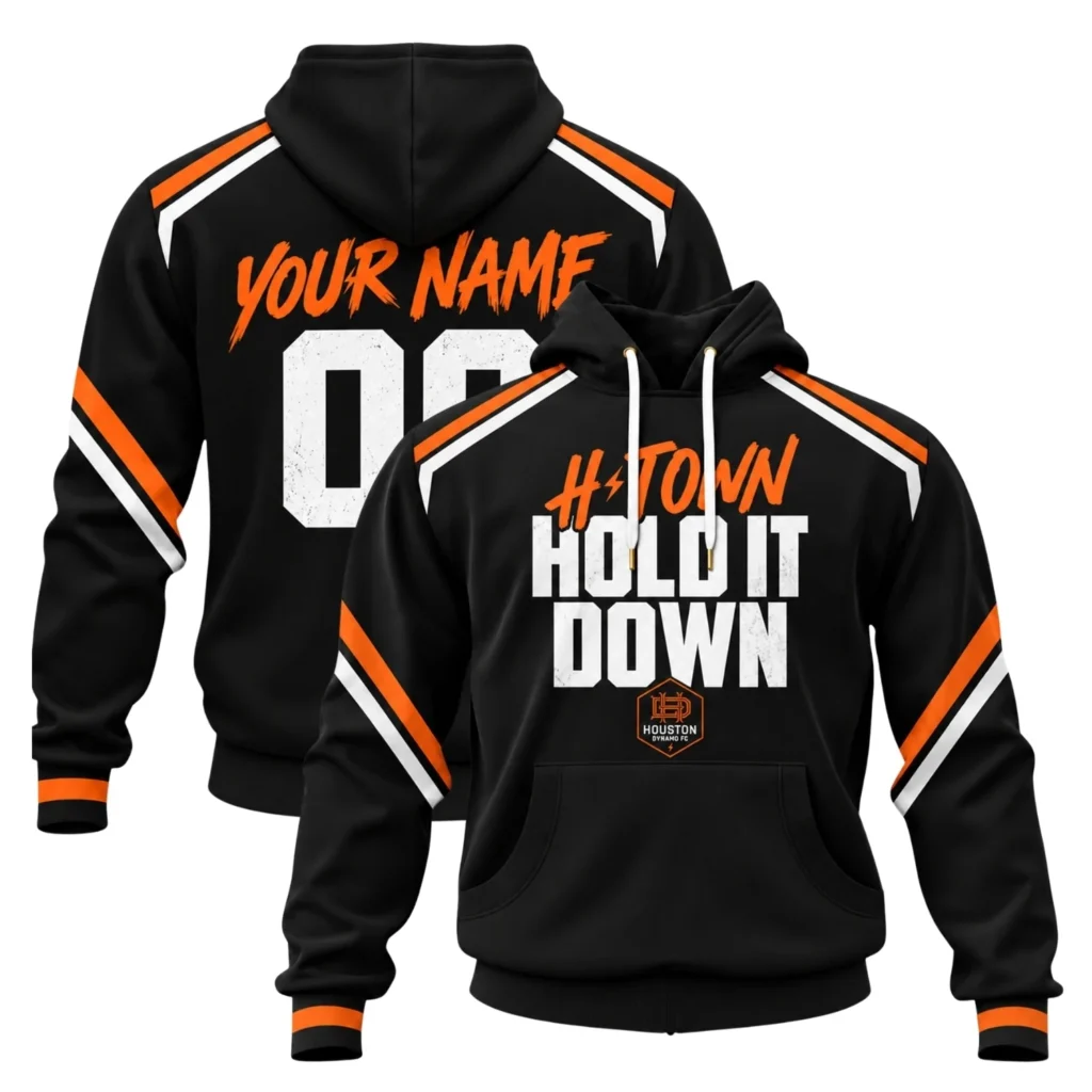 Houston Dynamo FC Black Custom Hoodie – Cold Night Fan Edition