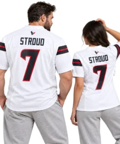 Houston Texans C.J. Stroud White Jersey – model back view