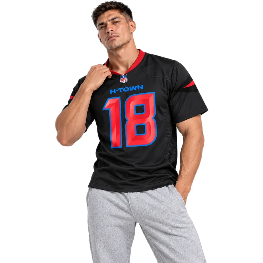 Houston Texans Marvin Harrison Jr. Navy Home Jersey – Name & Number Fan Jersey