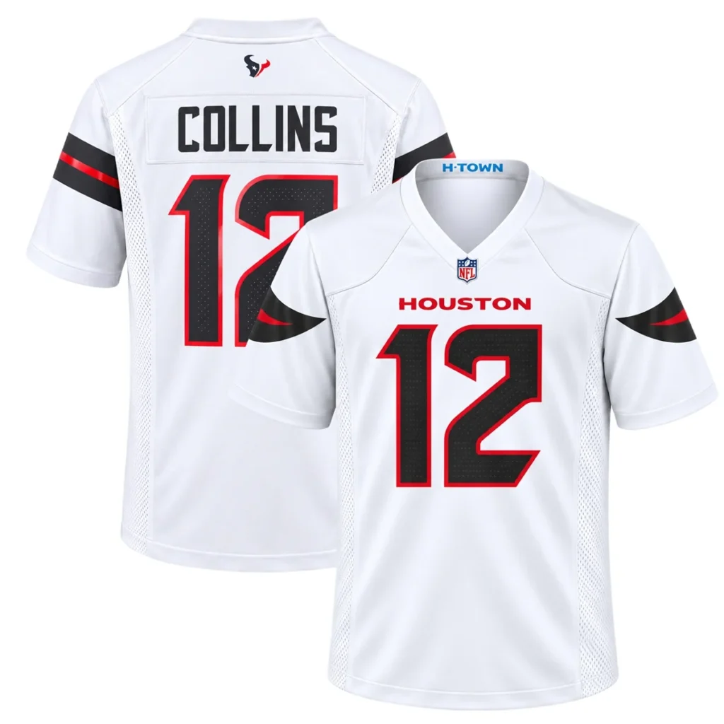 Houston Texans Nico Collins White Jersey – Custom Name & Number Edition
