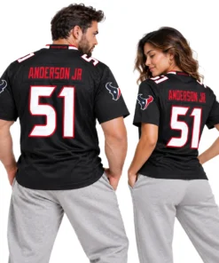 Houston Texans Will Anderson Jr. Navy Jersey – model back view