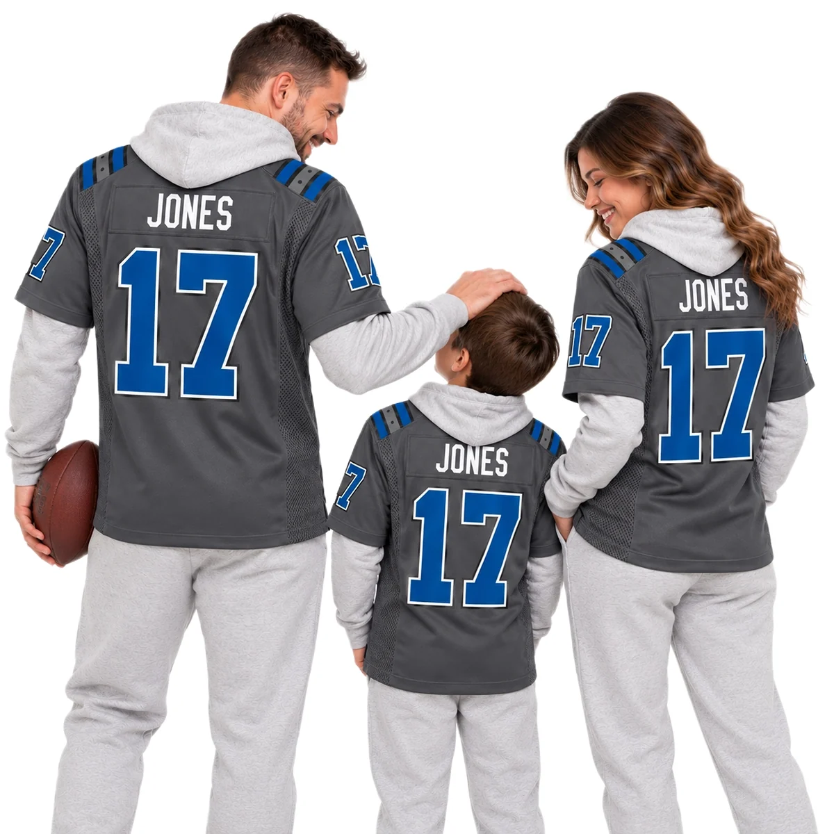 Indianapolis Colts Daniel Jones Rivalries Jersey – model back view