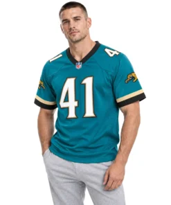 Jacksonville Jaguars Josh Hines Allen Teal Throwback Jersey – model front view