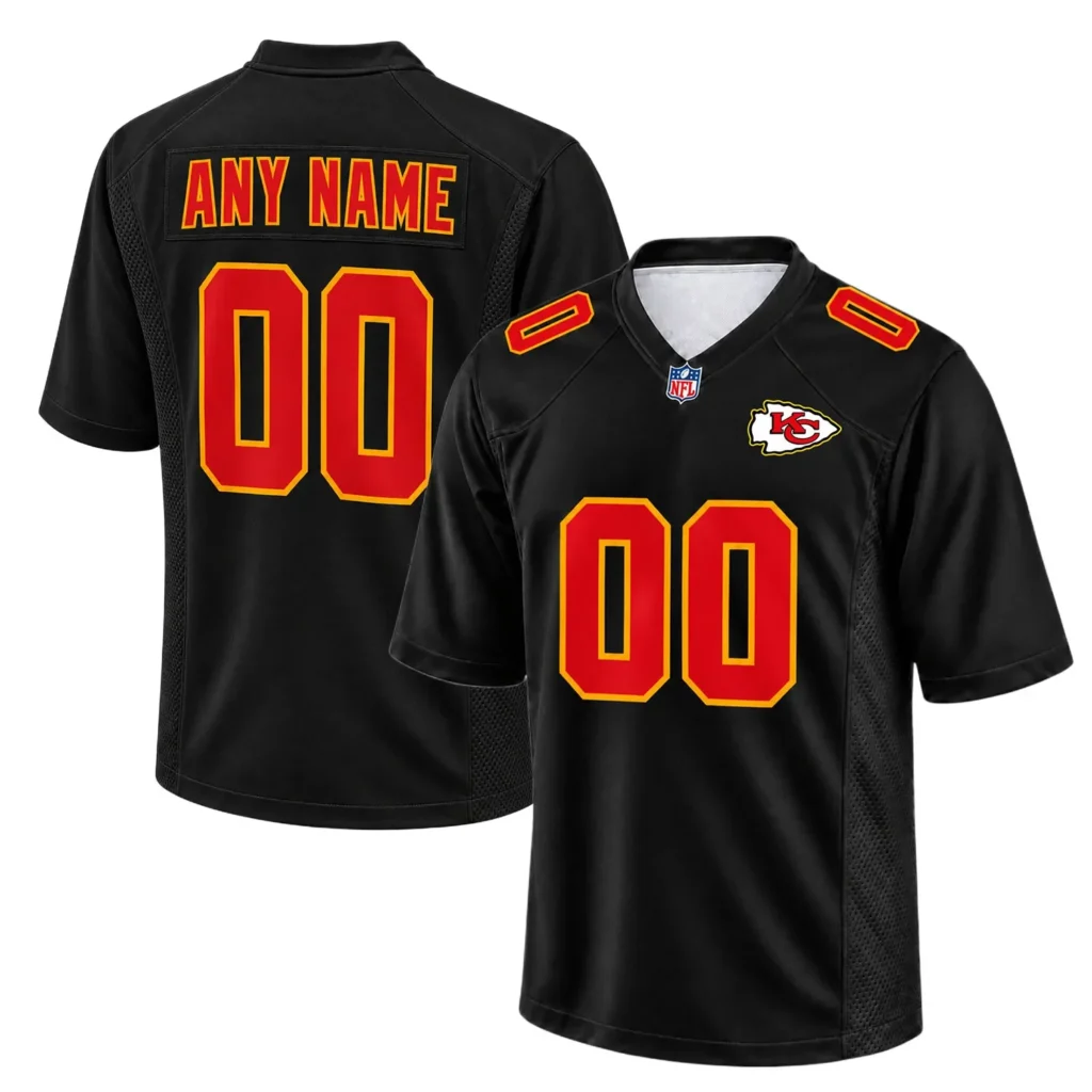 Kansas City Chiefs Black Custom Jersey – Name & Number Fan Jersey