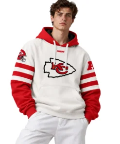 Kansas City Chiefs Cream Hoodie – model front view