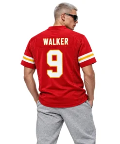Kansas City Chiefs Kenneth Walker Red Jersey – back view