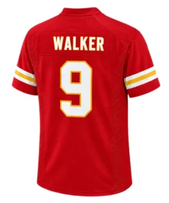 Kansas City Chiefs Kenneth Walker Red Jersey – back view
