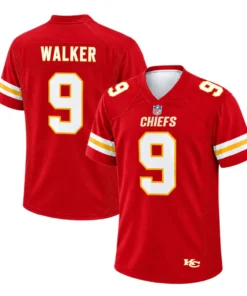 Kansas City Chiefs Kenneth Walker Red Jersey – front back view