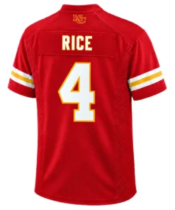 Kansas City Chiefs Rashee Rice Jersey – back view
