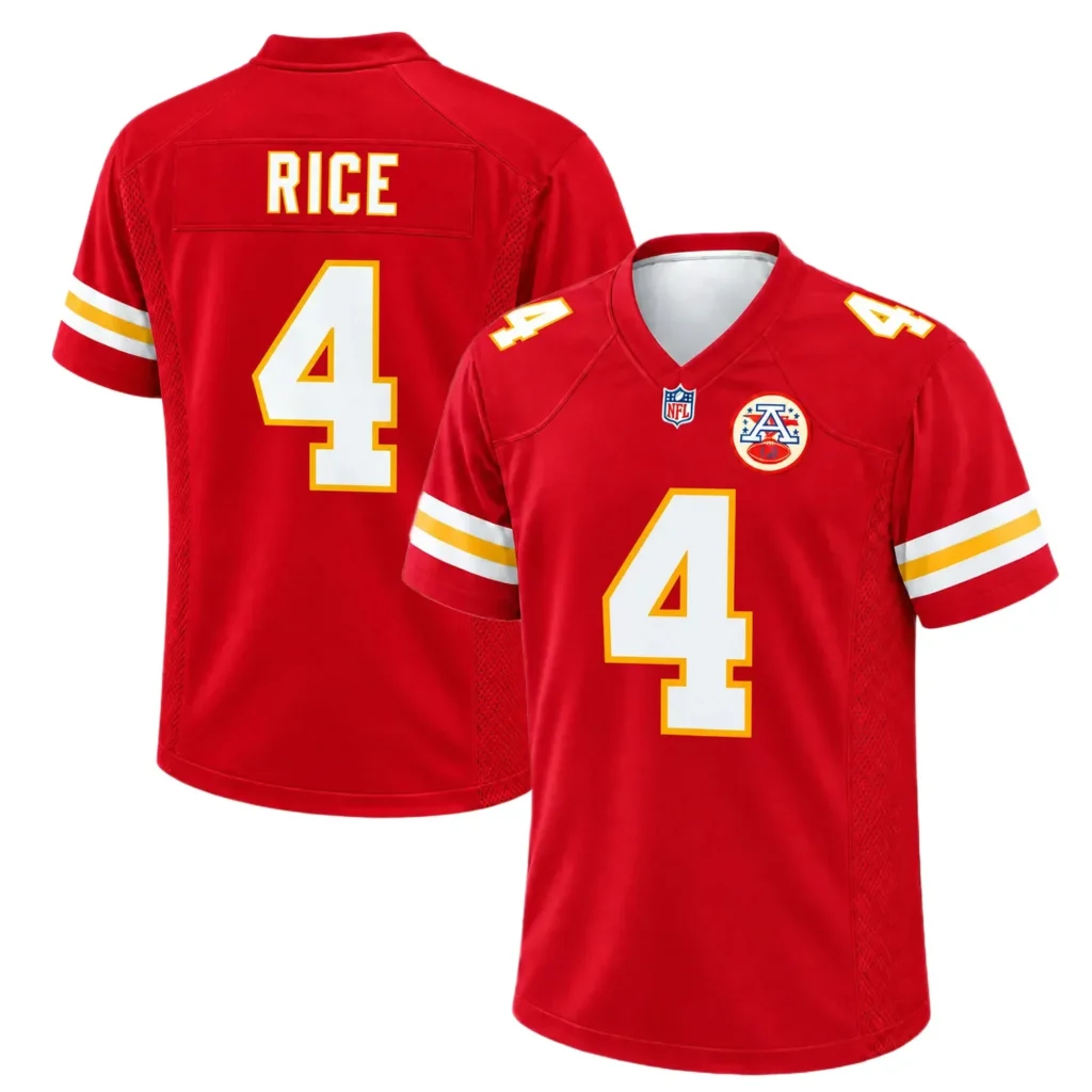 Kansas City Chiefs Rashee Rice Red Jersey – Home Crowd Fan Style