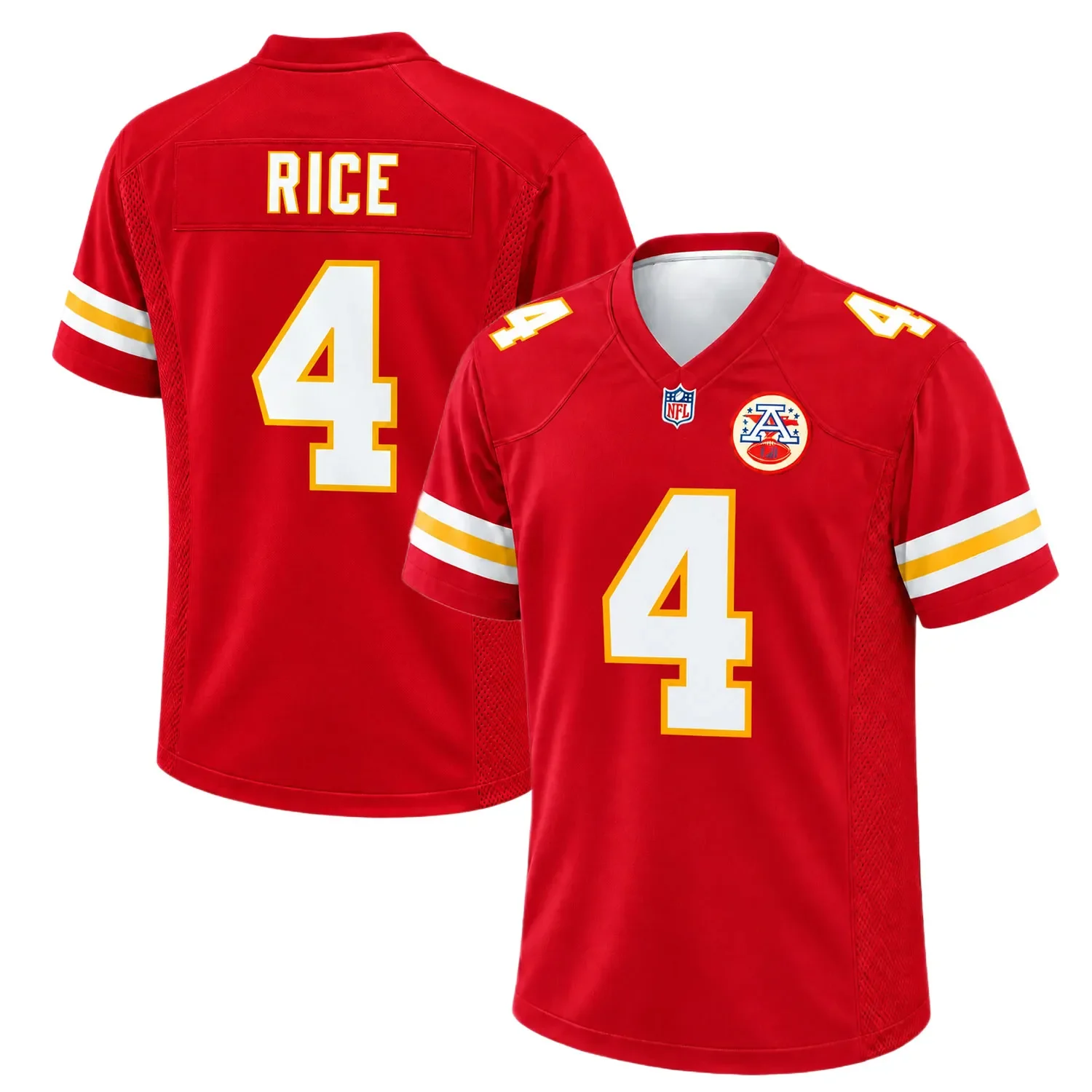 Chiefs Rashee Rice Jersey Kansas City Chiefs Rashee Rice Red Jersey – Home Crowd Fan Style ...