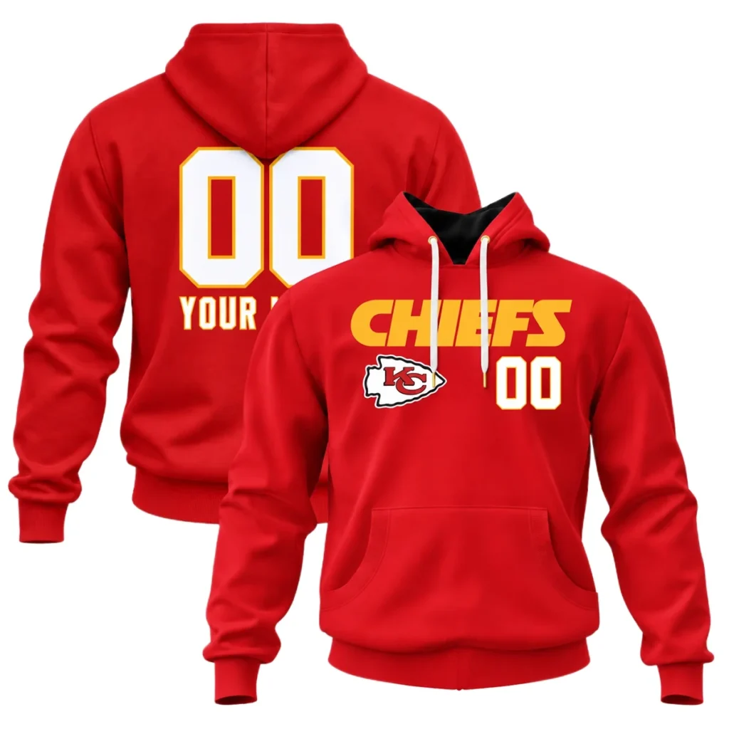 Kansas City Chiefs Red Custom Hoodie – Game Day Pullover
