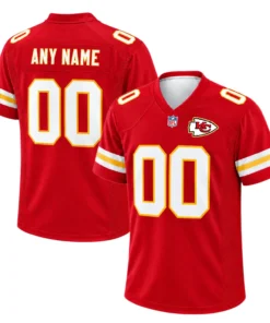 Kansas City Chiefs Red Custom Jersey