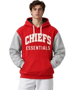Kansas City Chiefs Red Hoodie – model front view
