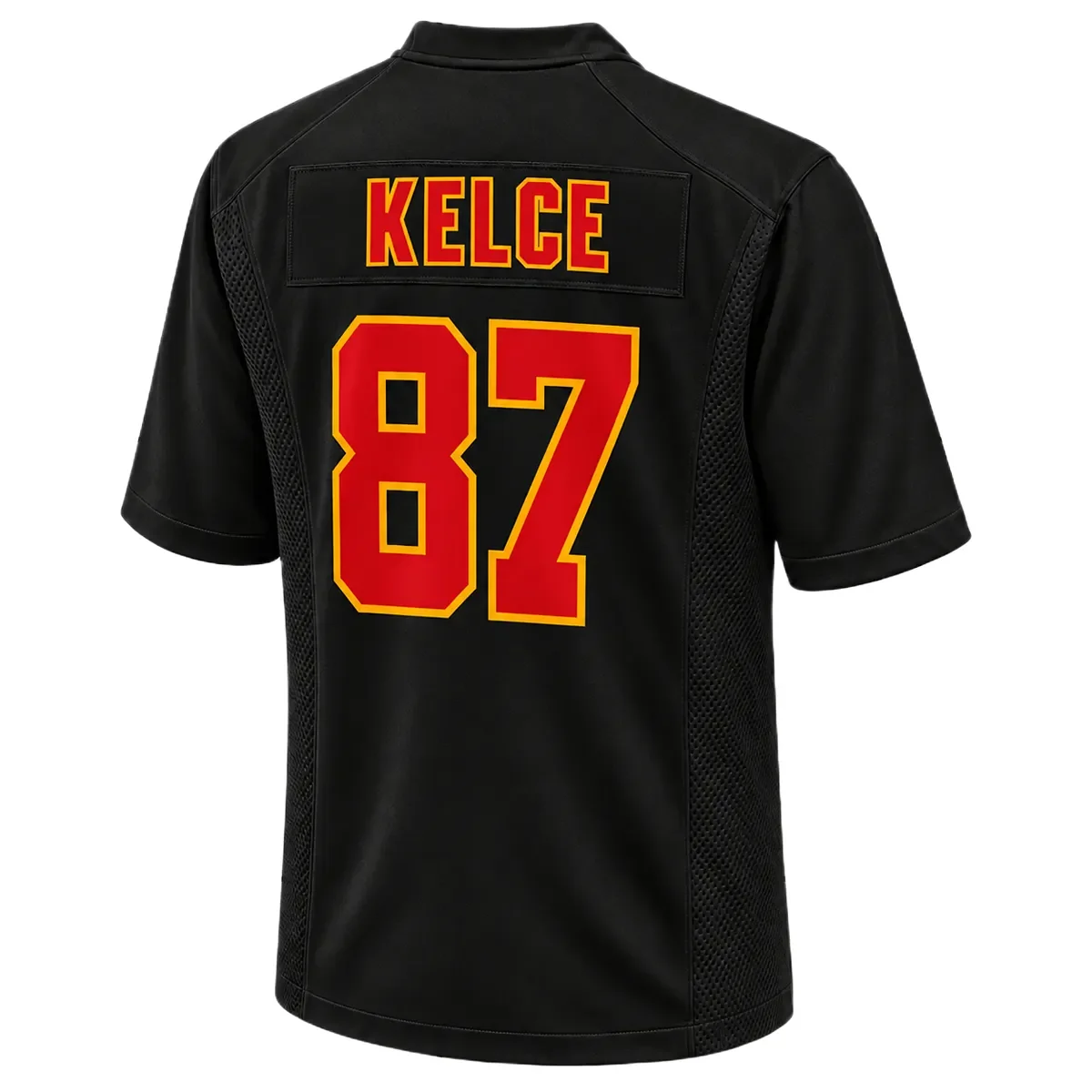 Kansas City Chiefs Travis Kelce Black Jersey – back view