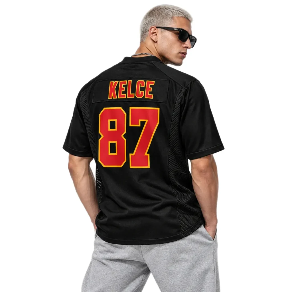 Kansas City Chiefs Travis Kelce Black Jersey – Home Crowd Fan Style