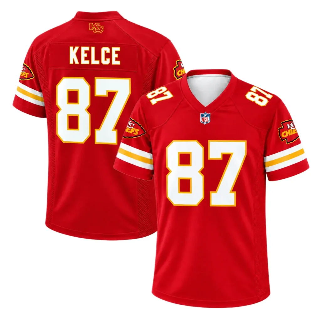 Kansas City Chiefs Travis Kelce Red Home Jersey – Matchday Fan Edition