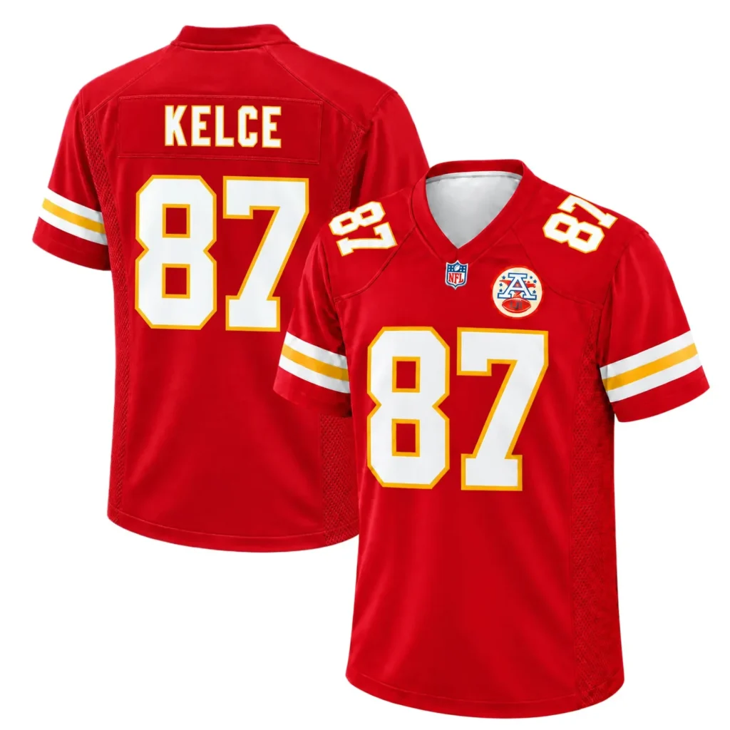 Kansas City Chiefs Travis Kelce Red Home Jersey – Stadium Ready Fan Style
