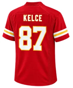 Kansas City Chiefs Travis Kelce Red Home Jersey – back view