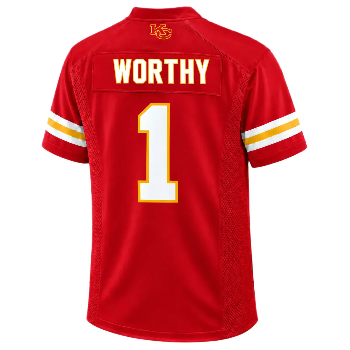 Kansas City Chiefs Xavier Worthy Home Jersey – back view