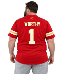 Kansas City Chiefs Xavier Worthy Home Jersey – model view