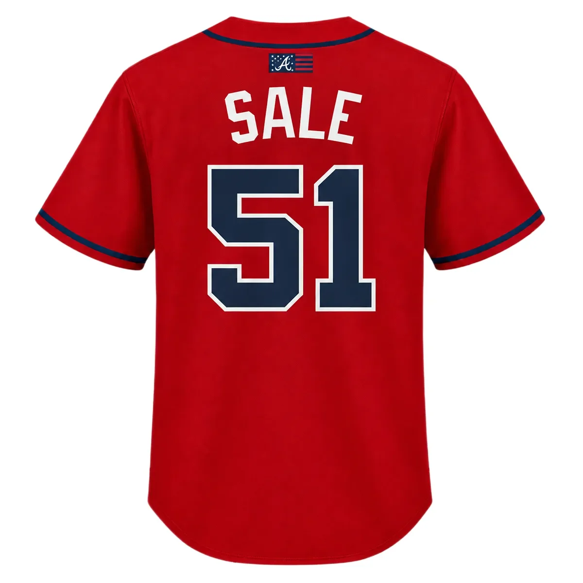 Kids Atlanta Braves Chris Sale Jersey – back view