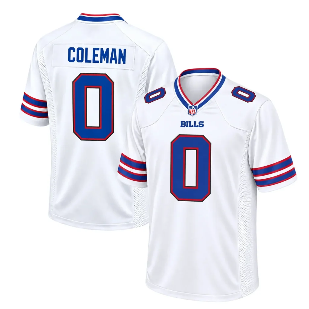 Kids Buffalo Bills Keon Coleman White Jersey – Custom Name & Number Edition