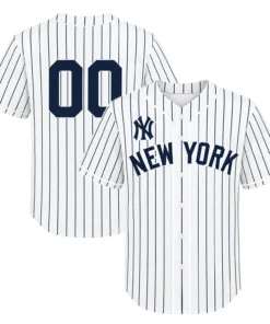 Kids New York Yankees White Custom Jersey