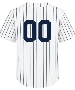 Kids New York Yankees White Custom Jersey – back view
