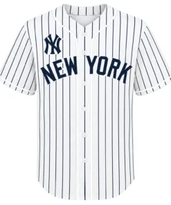 Kids New York Yankees White Custom Jersey – front view