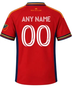 Kids Real Salt Lake Red Custom Jersey – back view