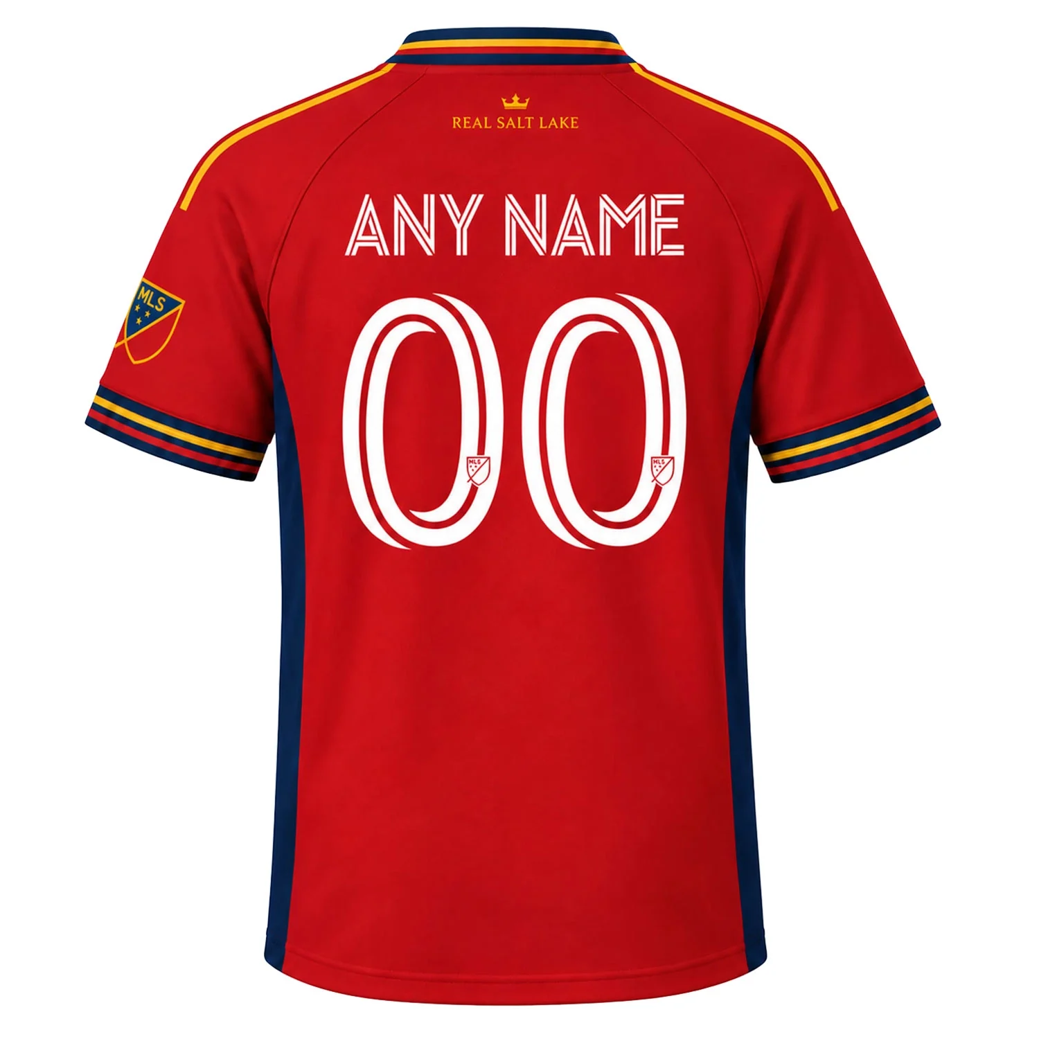 Kids Real Salt Lake Red Custom Jersey – back view