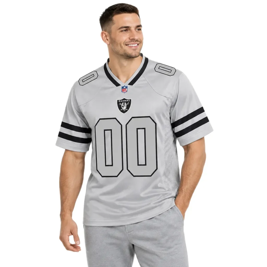 Las Vegas Raiders Gray Custom Jersey – Game Day Fan Jersey
