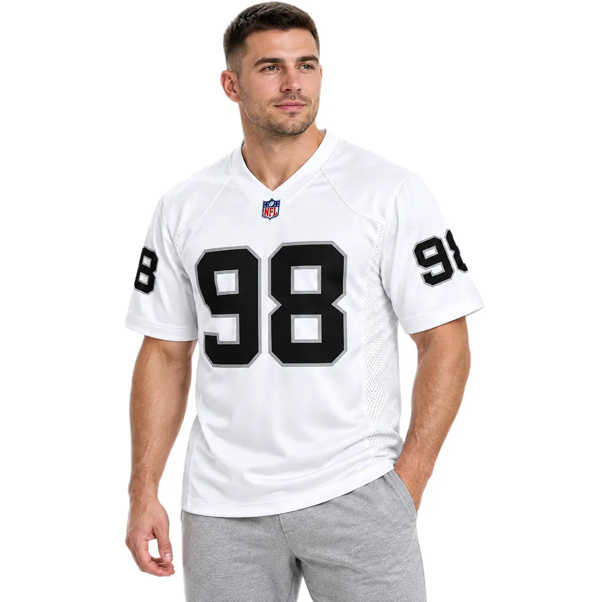 Las Vegas Raiders Maxx Crosby Jersey – model view