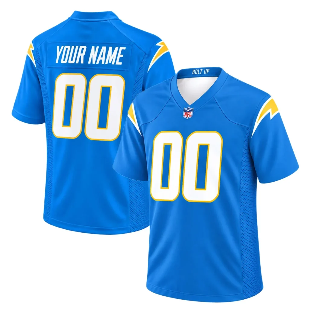 Los Angeles Chargers Blue Home Custom Jersey – Stadium Ready Fan Style