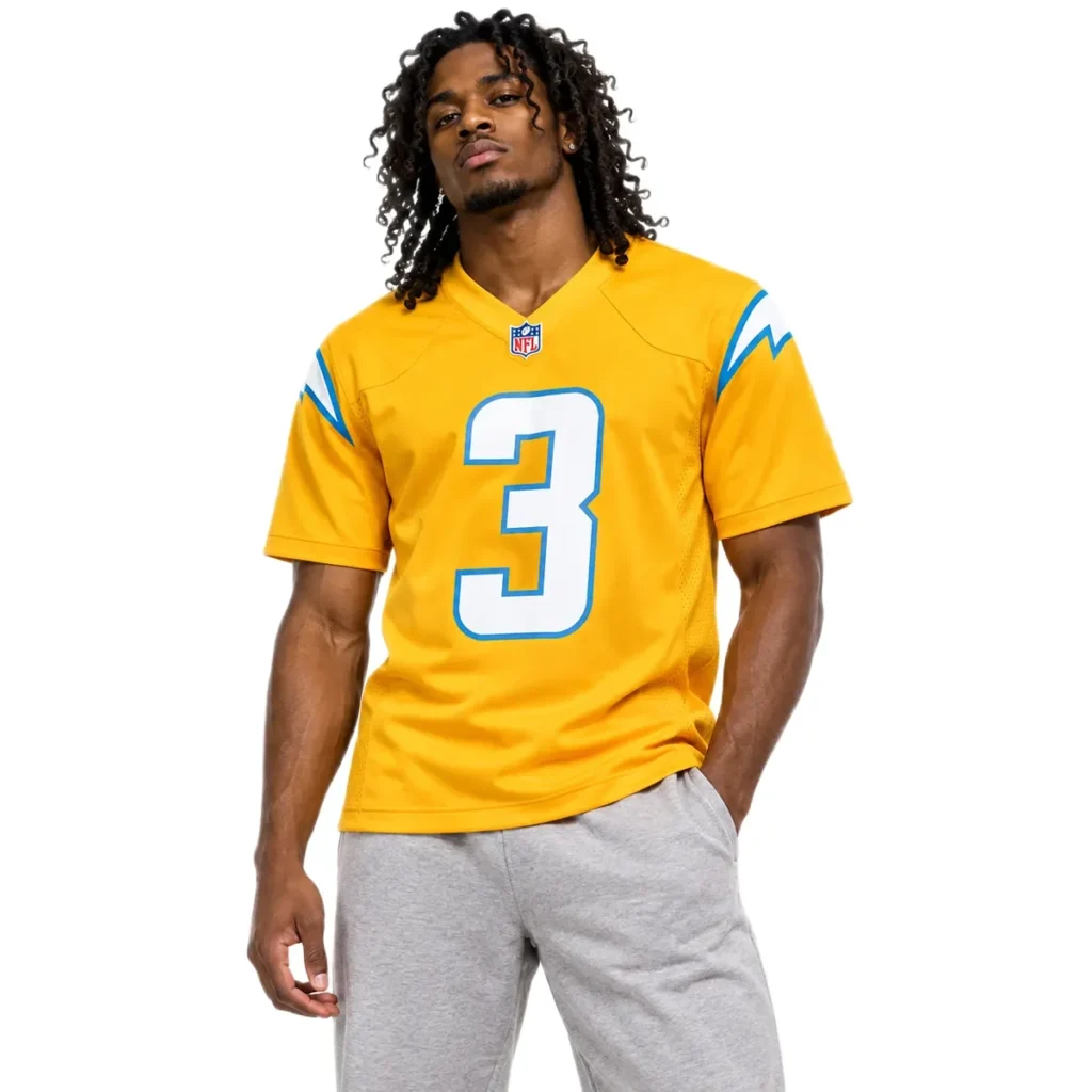 Los Angeles Chargers Derwin James Jr. Gold Alternate Jersey – Name & Number Fan Jersey