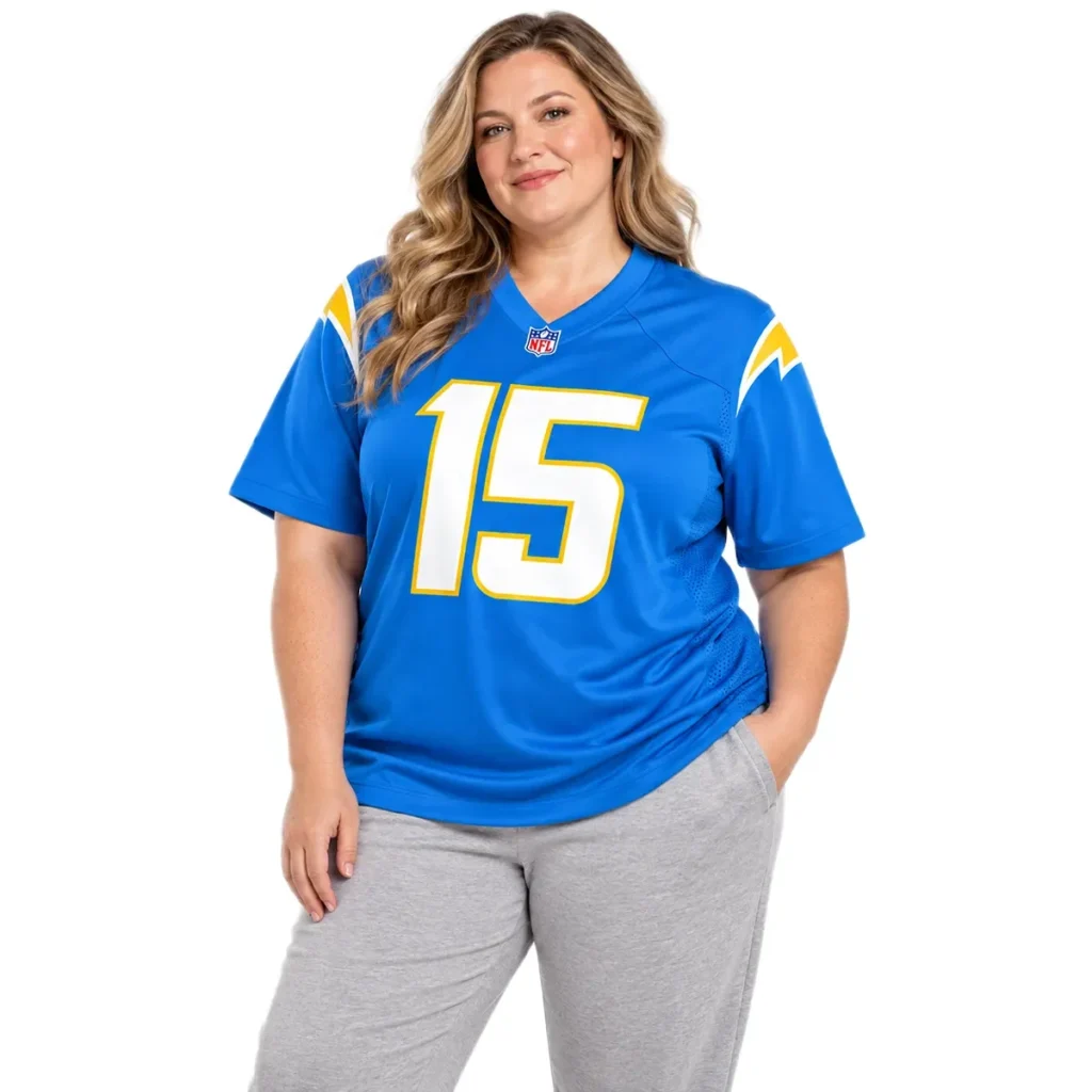 Los Angeles Chargers Ladd McConkey Powder Blue Home Jersey – Home Crowd Fan Style