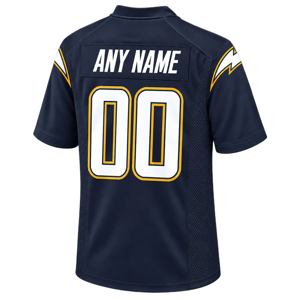Los Angeles Chargers Navy Alternate Custom Jersey – back view