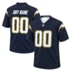 Los Angeles Chargers Navy Alternate Custom Jersey – front back view