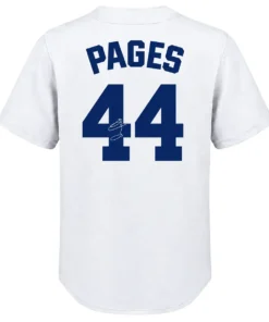 Los Angeles Dodgers Andy Pages White Jersey – back view