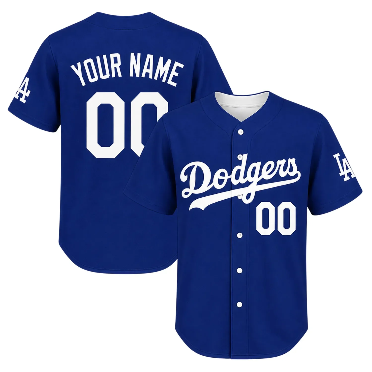Los Angeles Dodgers Blue Custom Jersey