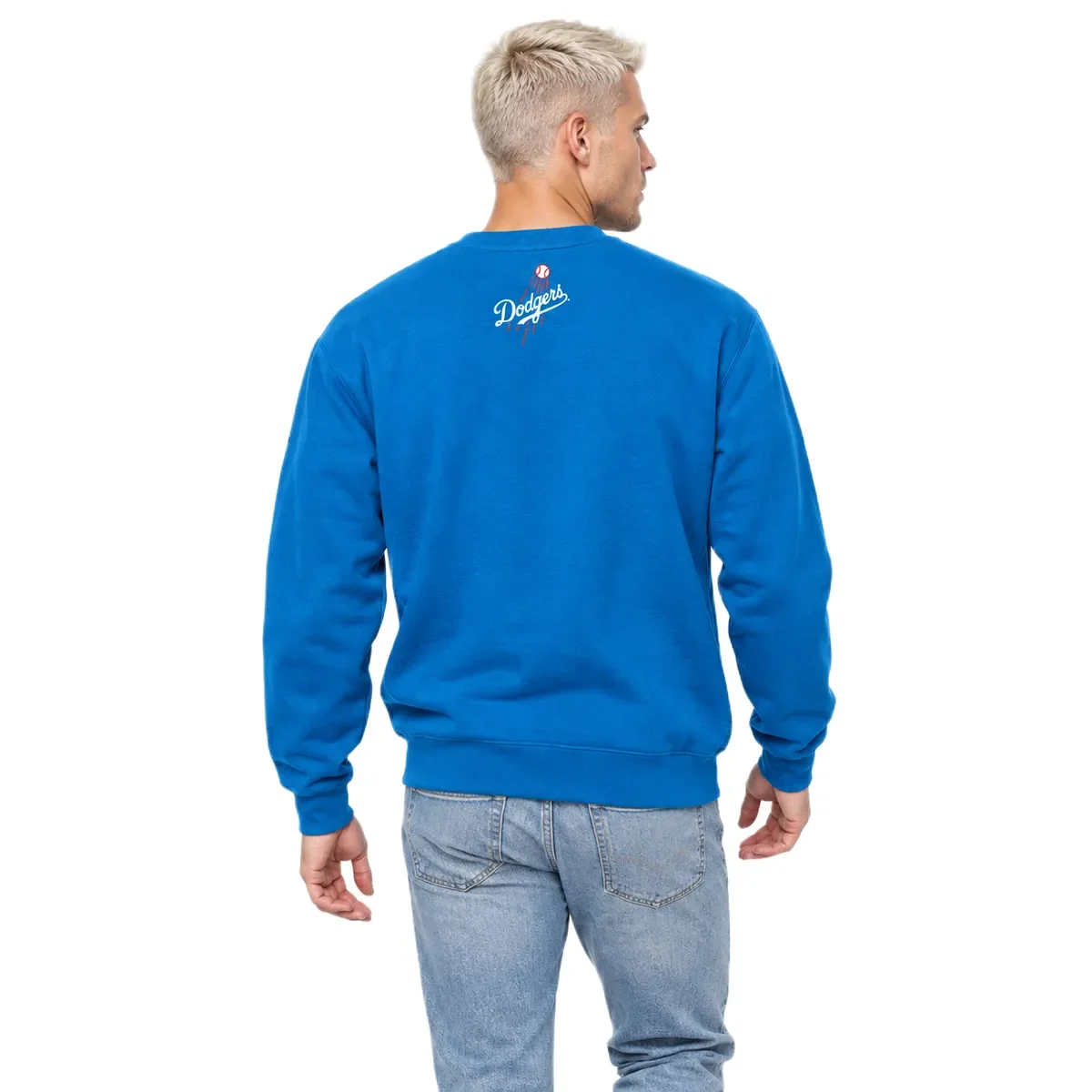 Los Angeles Dodgers Blue Locker Room Champions Sweatshirt – model view