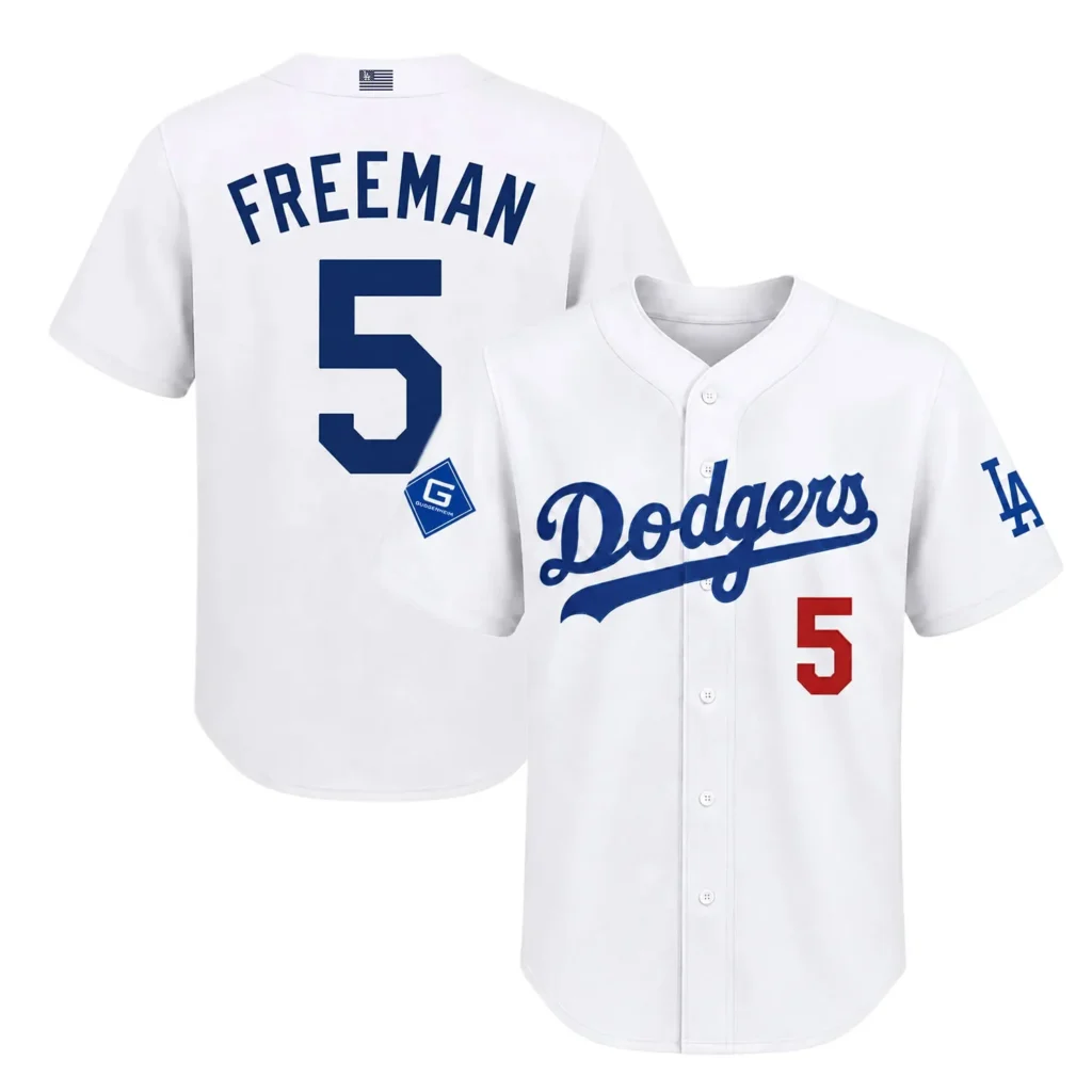Los Angeles Dodgers Freddie Freeman White Jersey – Name & Number Fan Jersey